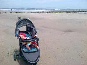 Baby Stroller on Beach